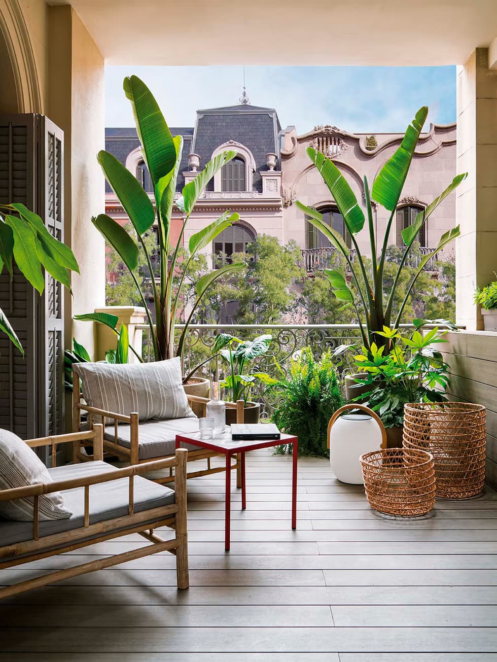 Balcón tropical compacto